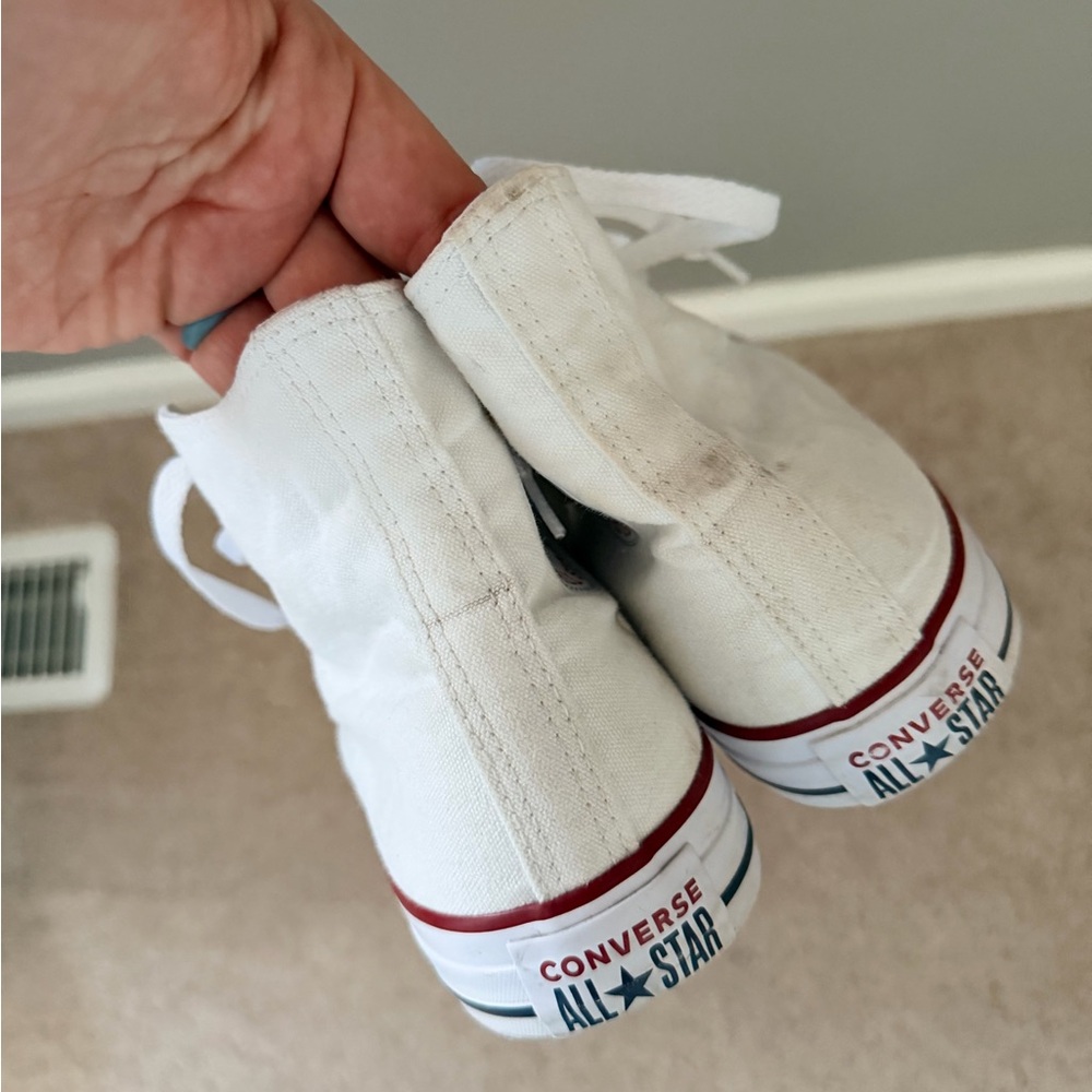 Converse White Canvas High-Tops - Picture 5 of 6